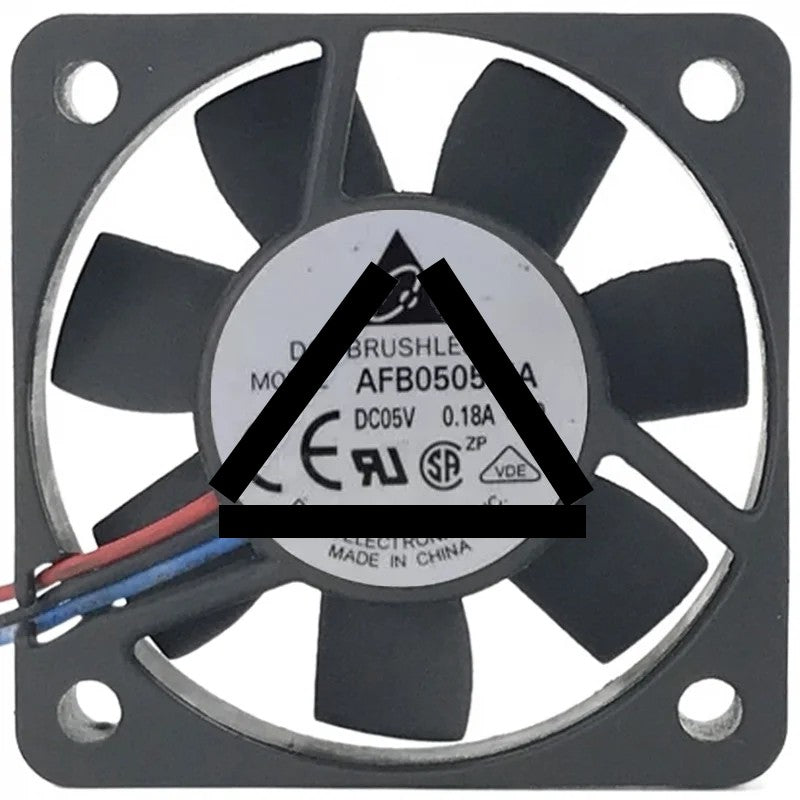 Delta AFB0505MA 5V 0.18A 3 Wires DC Brushless Axial Cooling Fan