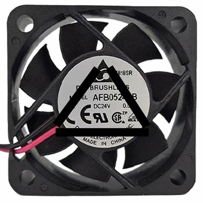 Delta AFB0524LB DC 24V 0.08A 2 Wires Brushless Axial Cooling Fan