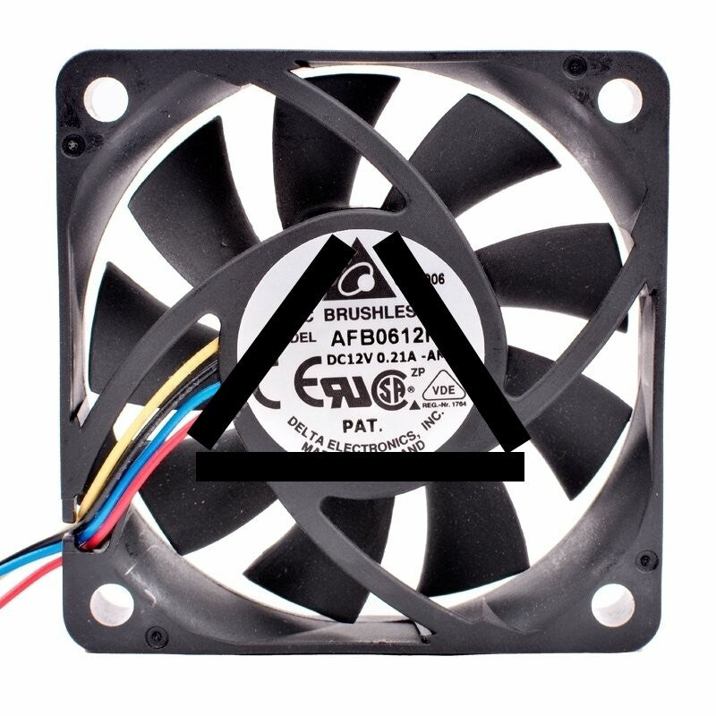 Delta AFB0612HC DC 12V 0.21A 2 Wires / 3 Wires / 4 Wires Axial Cooling Fan