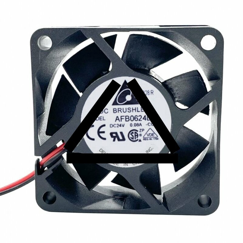 Delta AFB0624L DC 24V 0.08A 2 Wires Axial Cooling Fan