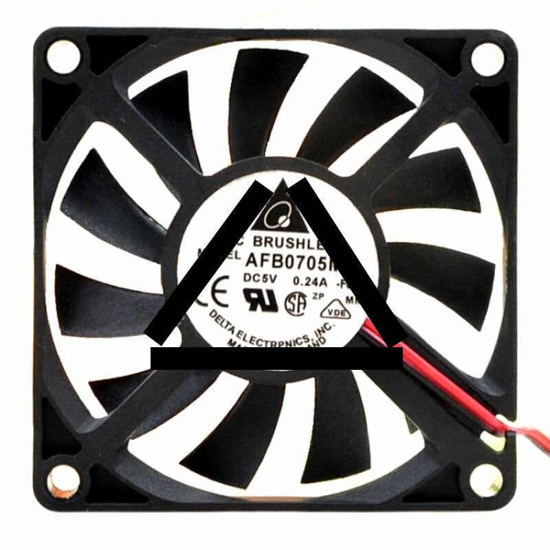 Delta AFB0705MB DC 5V 0.24A 2 Wires Axial Cooling Fan