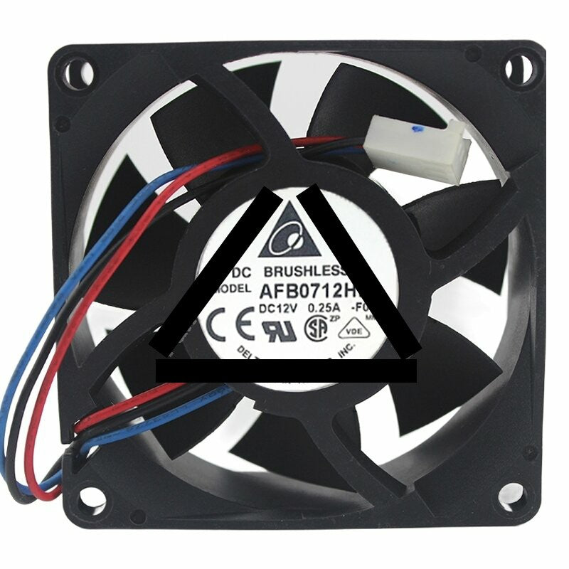 Delta AFB0712HH DC 12V 0.25A 7025 Axial Brushless Cooling Fan