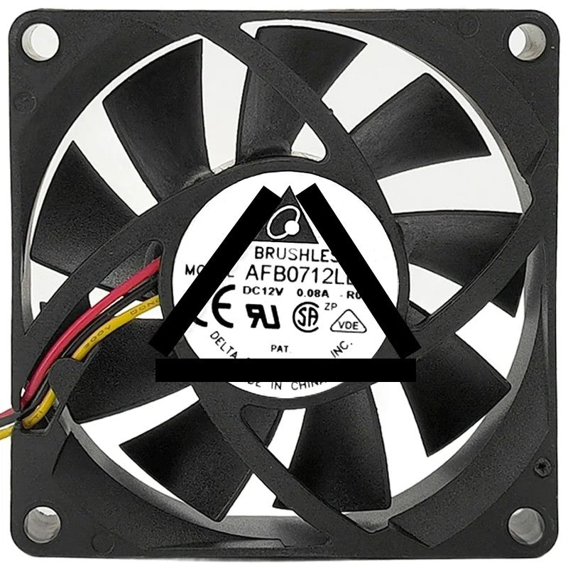 Delta AFB0712LD 12V 0.08A DC Brushless 3 Wires Axial Cooling Fan