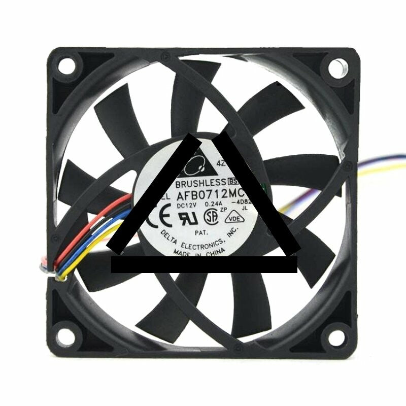 Delta AFB0712MC DC 12V 0.24A 3 Wires / 4 Wires Axial Cooling Fan