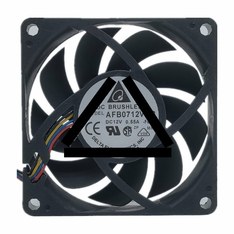 Delta AFB0712VHB DC 12V 0.55A 2 Wires / 3 Wires / 4 Wires Axial Cooling Fan