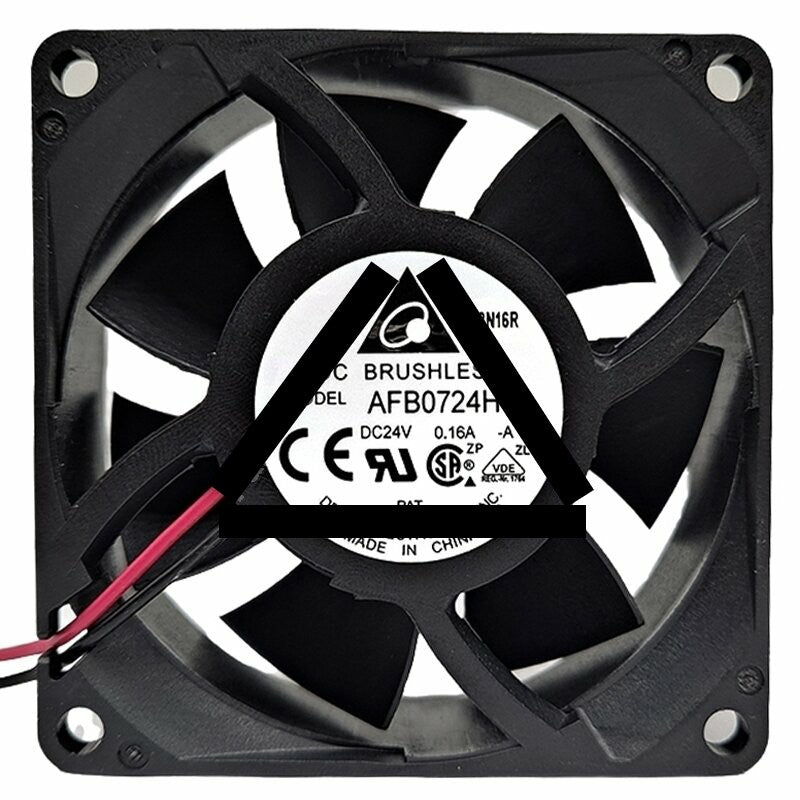 Delta AFB0724H DC 24V 0.16A 2 Wires Brushless Axial Cooling Fan