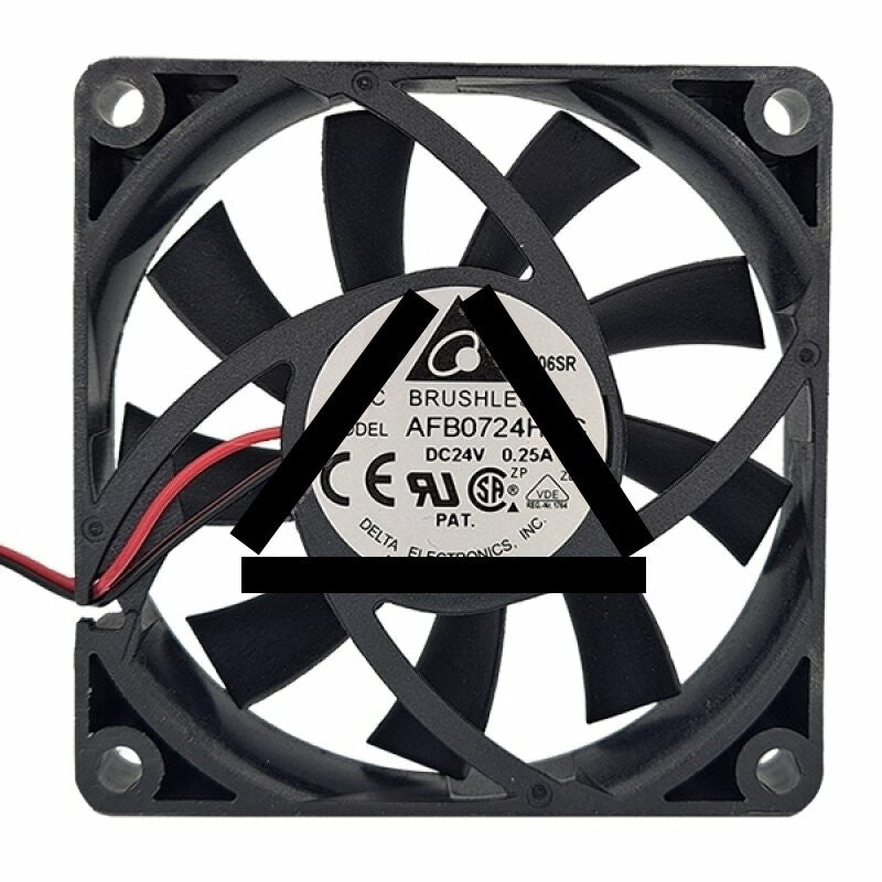 Delta AFB0724HHC DC 24V 0.25A 2 Wires Axial Cooling Fan