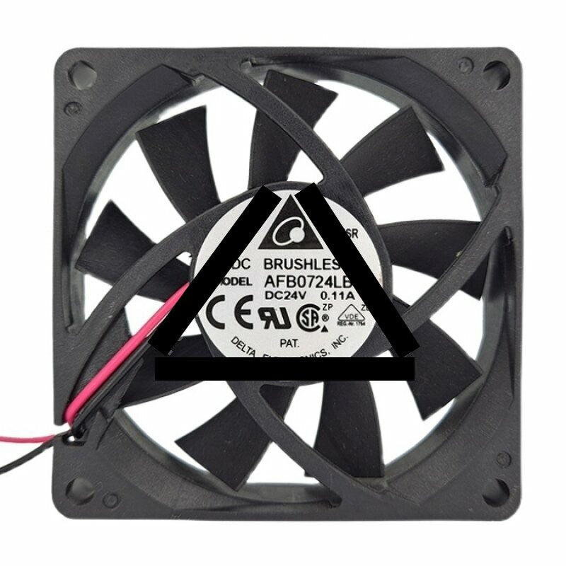Delta AFB0724LB DC 24V 0.11A 2 Wires Axial Cooling Fan