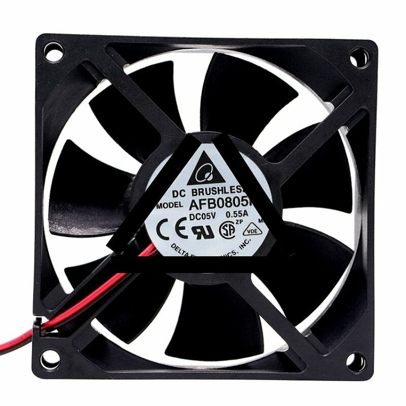 Delta AFB0805M DC 5V 0.55A 2 Wires Axial Cooling Fan
