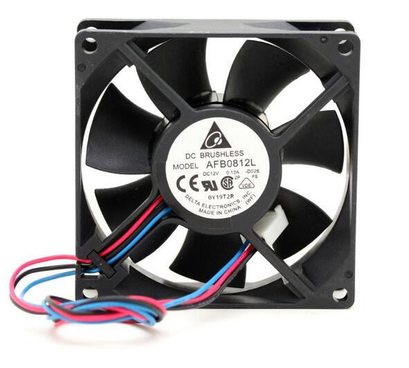 Delta AFB0812L 8CM DC 12V 0.12A 80*80*25mm 3-wire CPU Chassis Power Supply Computer Cooling Fan