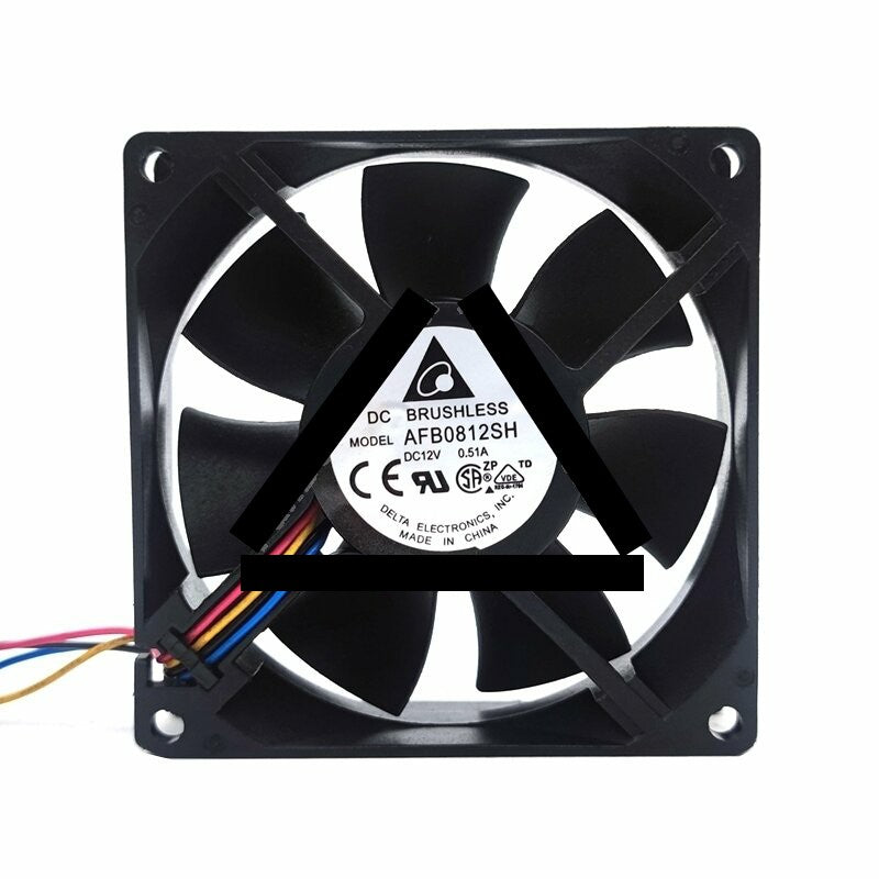 Delta AFB0812SH DC 12V 0.51A 2 Wires / 3 Wires / 4 Wires Axial Cooling Fan