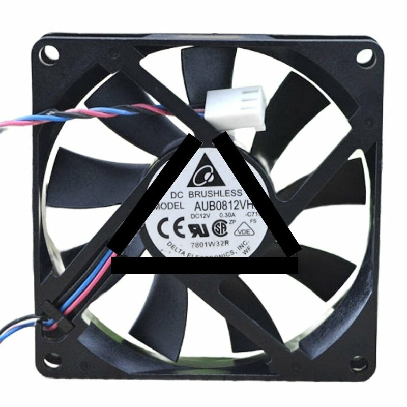 Delta AFB0812VHB DC 12V 0.30A 2 Wires / 3 Wires / 4 Wires Axial Cooling Fan