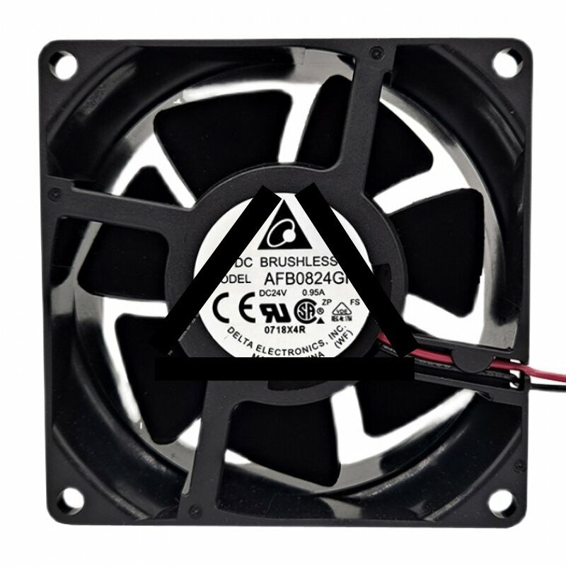 Delta AFB0824GHE DC 24V 0.95A 2 Wires Axial Cooling Fan
