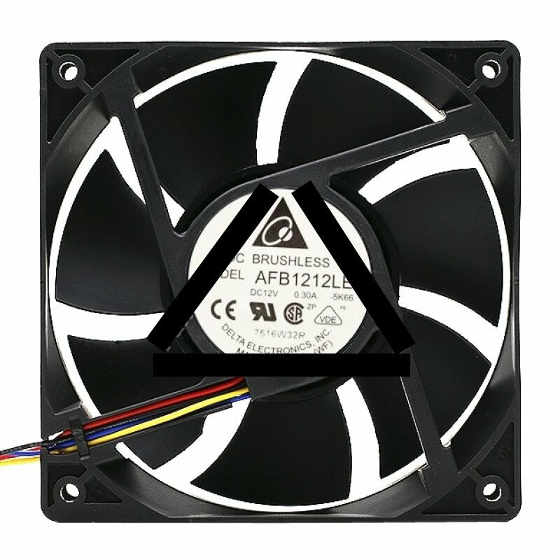 Delta AFB1212LE DC 12V 0.30A 2 Wires / 3 Wires / 4 Wires Axial Cooling Fan