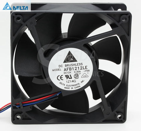 Delta AFB1212LE -F00 125 12cm 1mm DC 12V 0.30A Computer cpu case axial cooling fans