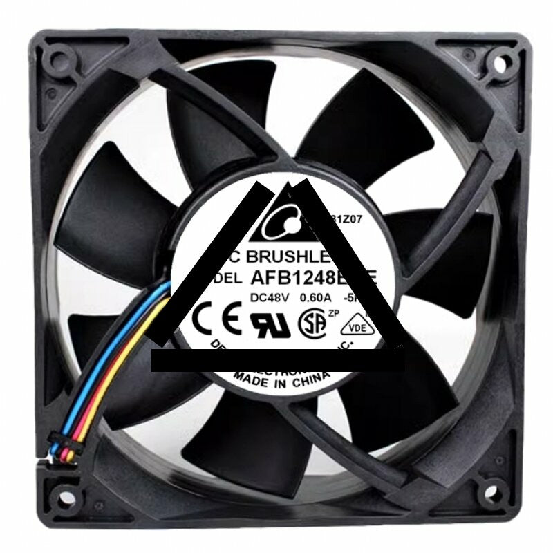 Delta AFB1248EHE DC 48V 0.60A 2 Wires / 3 Wires / 4 Wires Axial Cooling Fan
