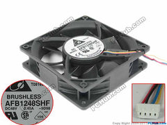 Delta AFB1248SHF 9D98 Server Square Cooling Fan DC 48V 0.45A 120x120x32mm