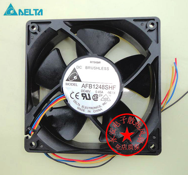 Delta AFB1248SHF 9E1X Server Square Cooling Fan DC 48V 0.45A 120x120x32mm