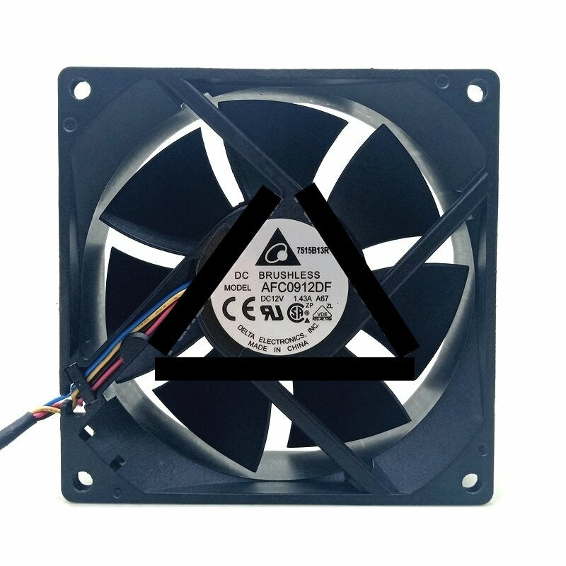 Delta AFC0912DF DC 12V 1.43A 2 Wires / 3 Wires / 4 Wires Axial Cooling Fan