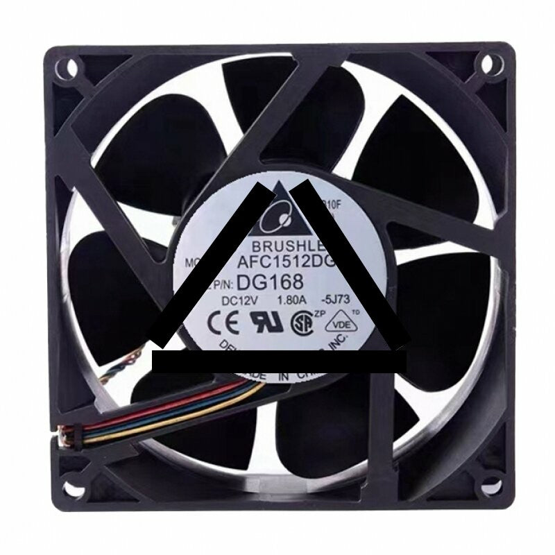 Delta AFC1512DG DG168 DC 12V 1.80A 2 Wires / 3 Wires / 4 Wires Axial Cooling Fan