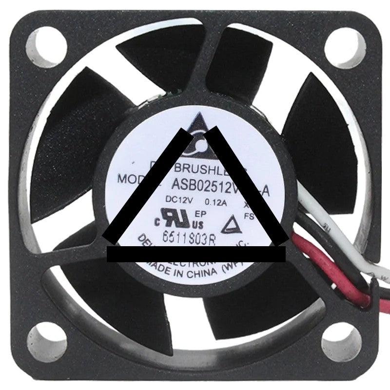 Delta ASB02512VHA-A 12V 0.12A 3 Wires Axial Cooling Fan