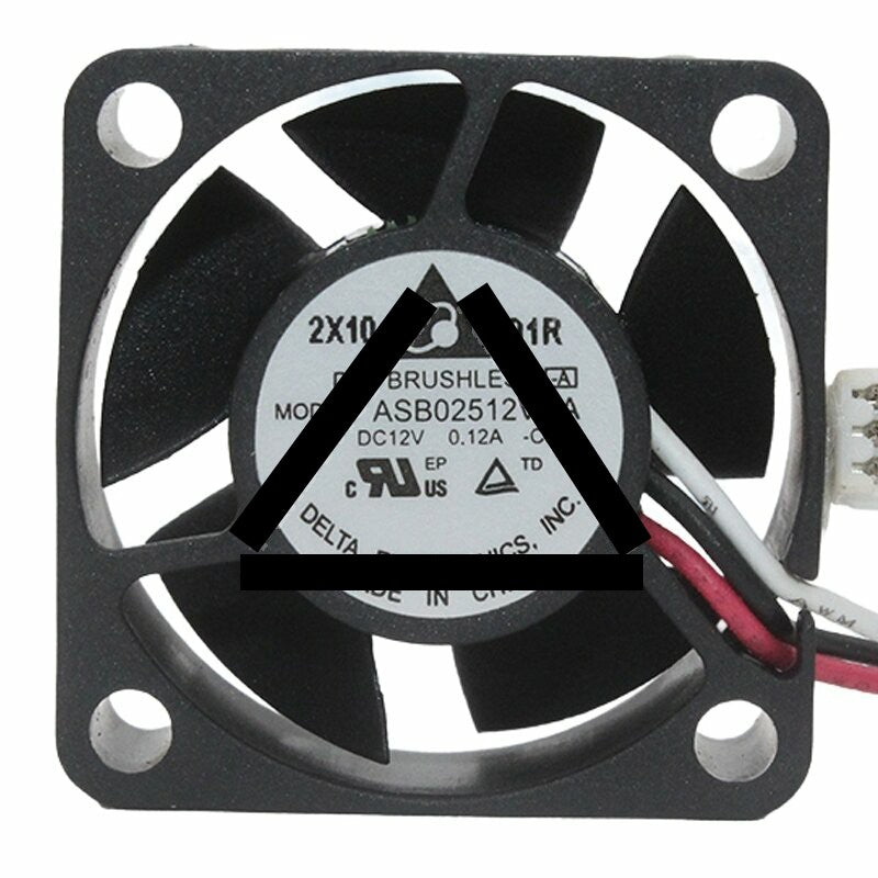 Delta ASB02512VHA DC 12V 0.12A 2510 Axial Brushless Cooling Fan