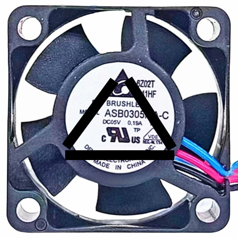 Delta ASB0305MA-C 5V 0.19A 3 Wires 3010 DC Brushless Axial Cooling Fan