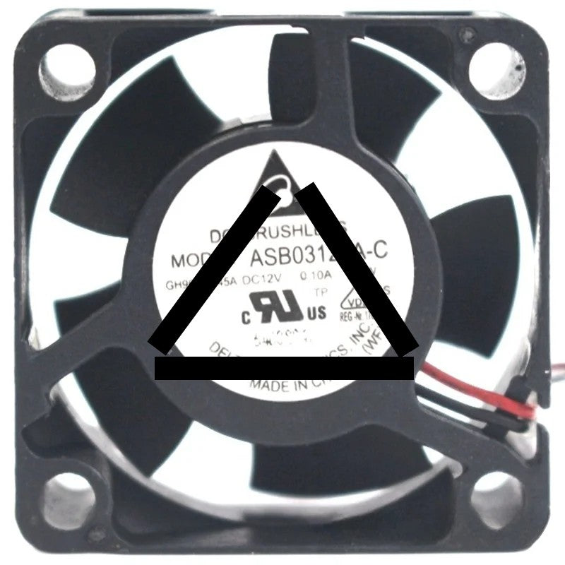 Delta ASB0312LA-C 12V 0.10A 2 Wires Axial Cooling Fan