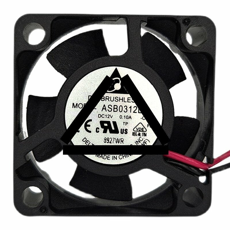 Delta ASB0312LA DC 12V 0.10A 2 Wires Axial Cooling Fan