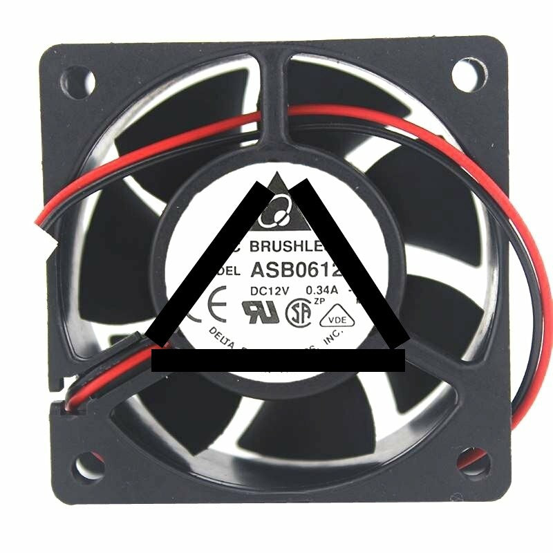 Delta ASB0612H DC 12V 0.34A 2 Wires / 3 Wires Axial Cooling Fan