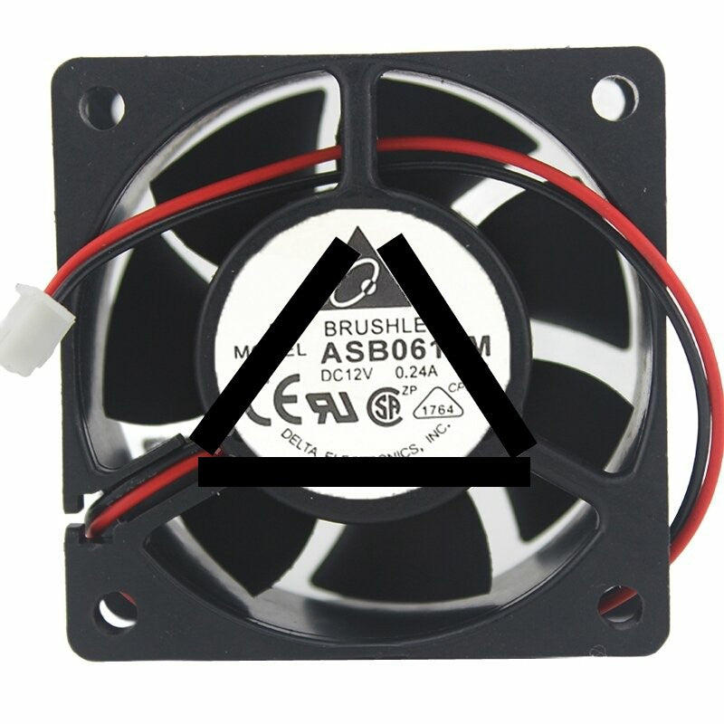 Delta ASB0612M DC 12V 0.24A 6025 Axial Brushless Cooling Fan