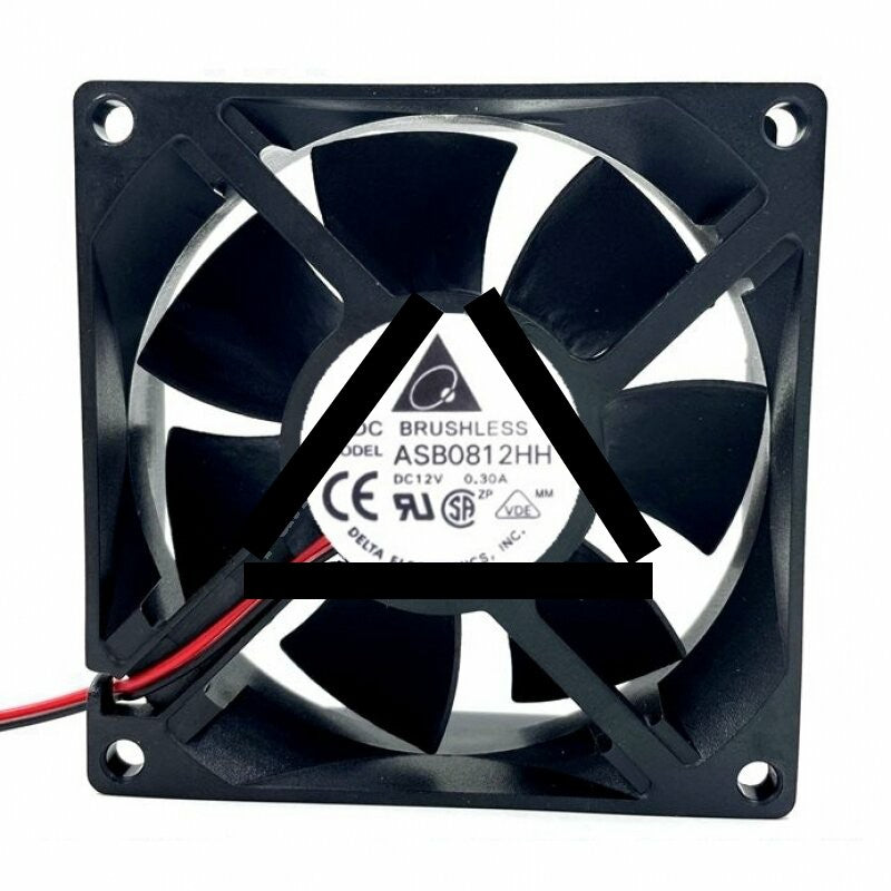 Delta ASB0812HH DC 12V 0.30A 2 Wires / 3 Wires / 4 Wires Axial Cooling Fan