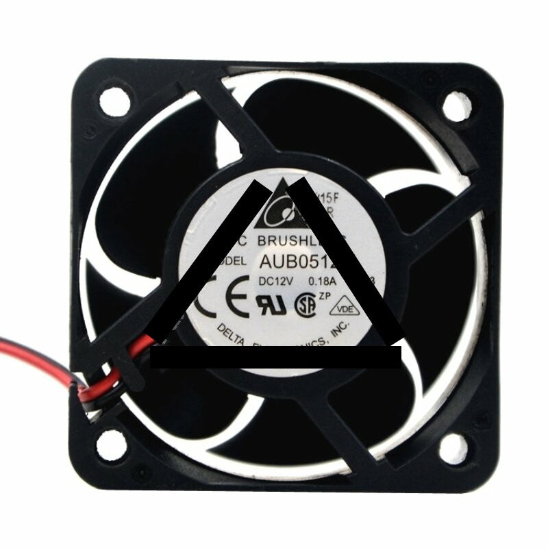 Delta AUB0512M DC 12V 0.18A 2 Wires Axial Cooling Fan