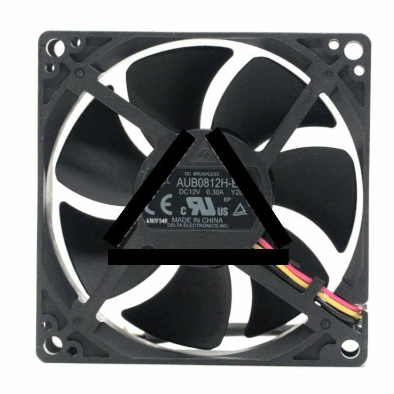 Delta AUB0812H-E DC 12V 0.30A 3 Wires Axial Cooling Fan