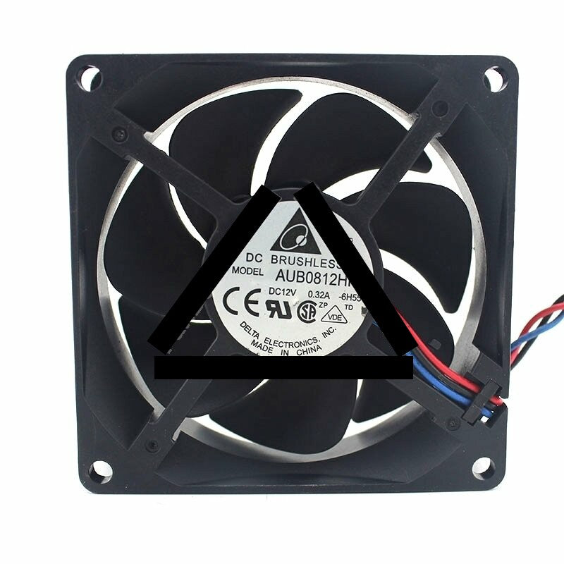 Delta AUB0812HH DC 12V 0.32A 2 Wires / 3 Wires / 4 Wires Axial Cooling Fan