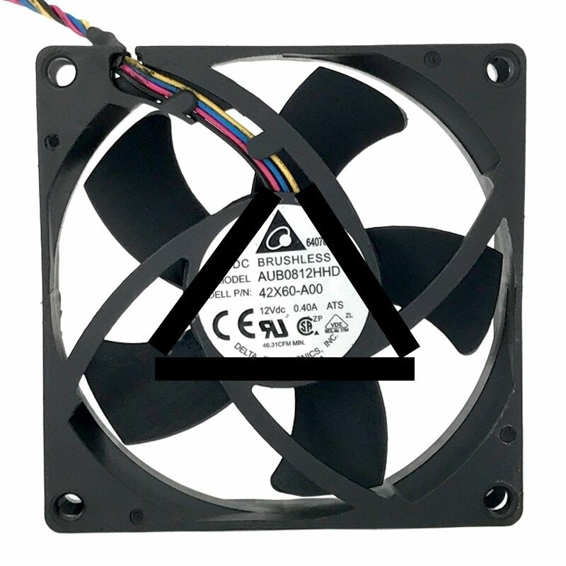Delta AUB0812HHD DC 12V 0.40A 8020 Axial Cooling Fan