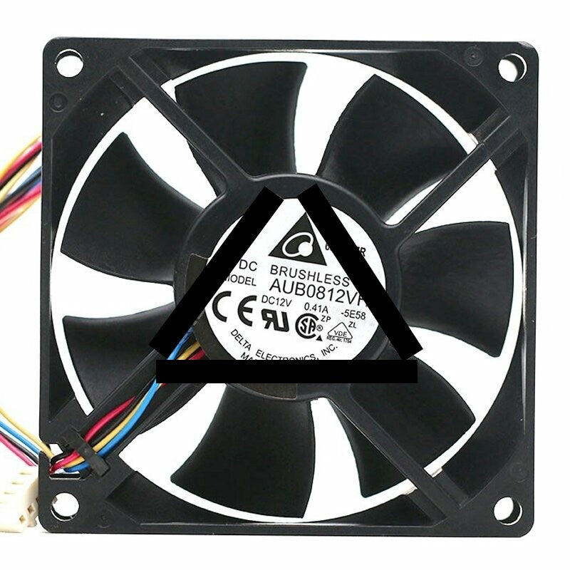 Delta AUB0812VH DC 12V 0.41A 2 Wires / 3 Wires / 4 Wires Axial Cooling Fan