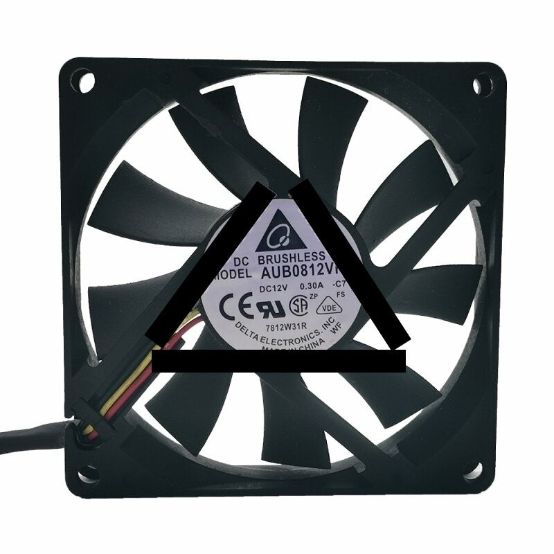 Delta AUB0812VHB DC 12V 0.30A 2 Wires / 3 Wires / 4 Wires Axial Cooling Fan