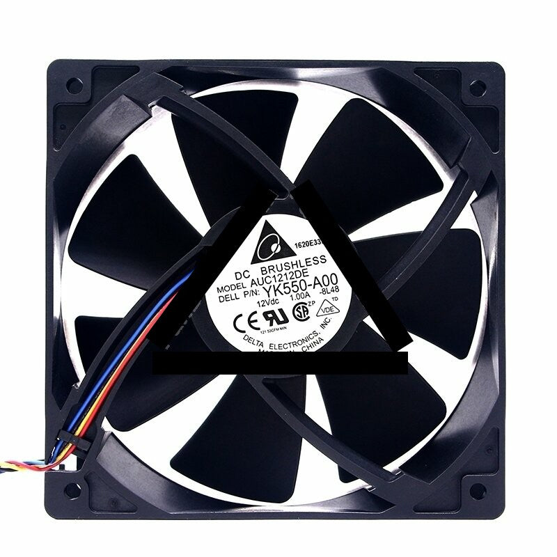 Delta AUC1212DE DC 12V 1.00A 2 Wires / 3 Wires / 4 Wires Axial Cooling Fan