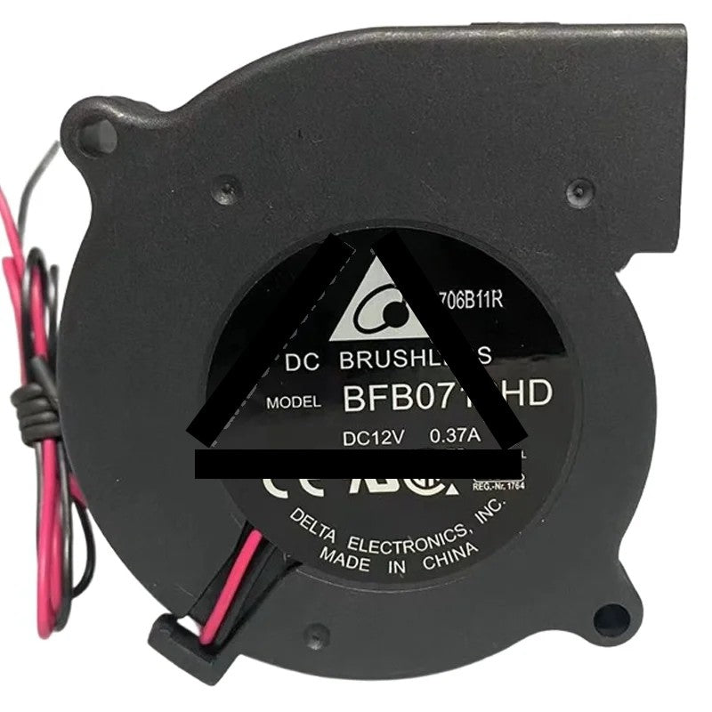 Delta BFB0712HD 12V 0.37A 2 Wires DC Brushless Blower Fan