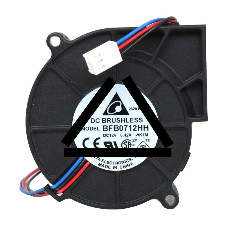 Delta BFB0712HH DC 12V 0.42A 2 Wires / 3 Wires Blower Cooling Fan