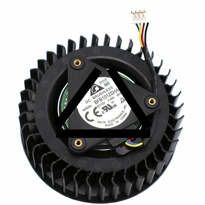 Delta BFB1012SHA01 DC 12V 2.40A 4 Wires Axial Cooling Fan