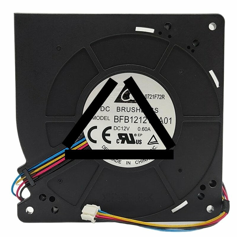 Delta BFB1212VHA01 DC 12V 0.60A 2 Wires / 3 Wires / 4 Wires Brushless Blower Cooling Fan