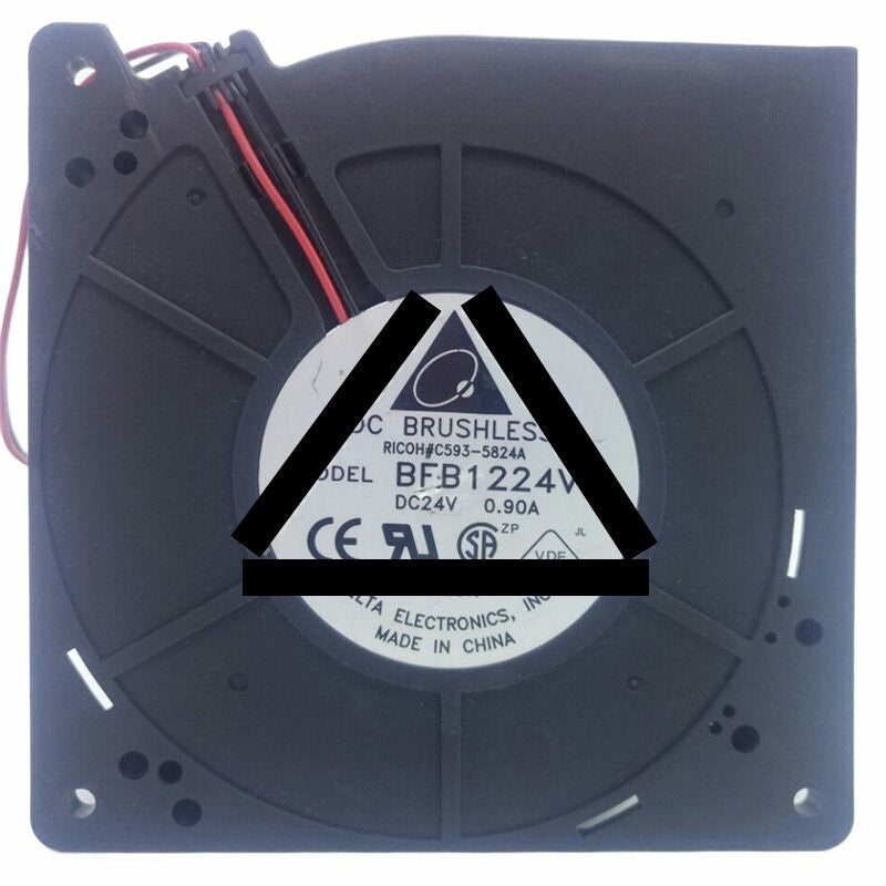 Delta BFB1224VH DC 24V 0.90A 2 Wires Brushless Blower Cooling Fan