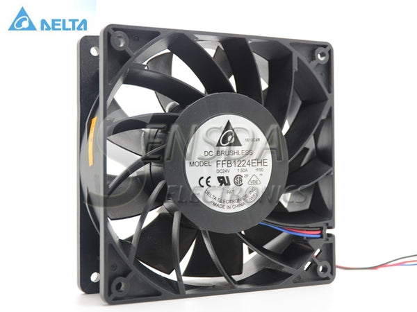 DELTA Blowers FFB1224EHE-F00 1238 12038 12cm 120mm 24V 1.5A wind capacity strong wind server inverter cooling fan