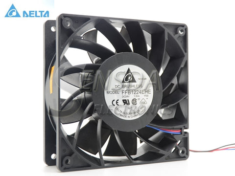 DELTA Blowers FFB1224EHE-F00 1238 12038 12cm 120mm 24V 1.5A wind capacity strong wind server inverter cooling fan