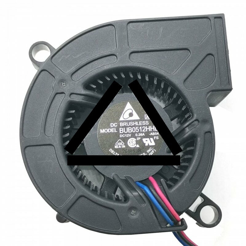 Delta BUB0512HHD DC 12V 0.26A 3 Wires Brushless Blower Cooling Fan