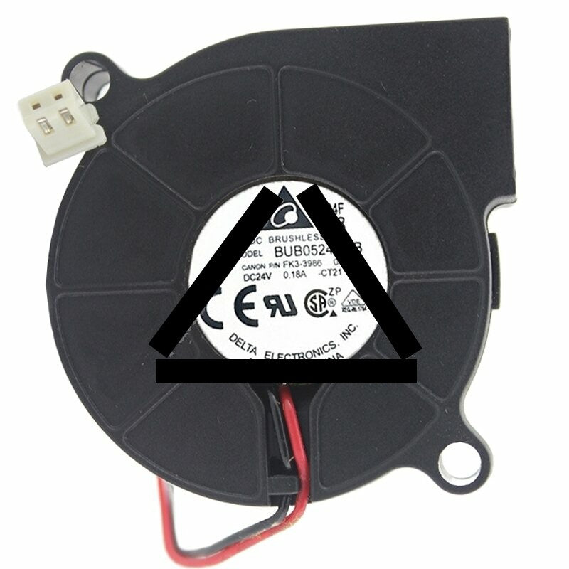 Delta BUB0524HHB DC 24V 0.18A 2 Wires Brushless Blower Cooling Fan