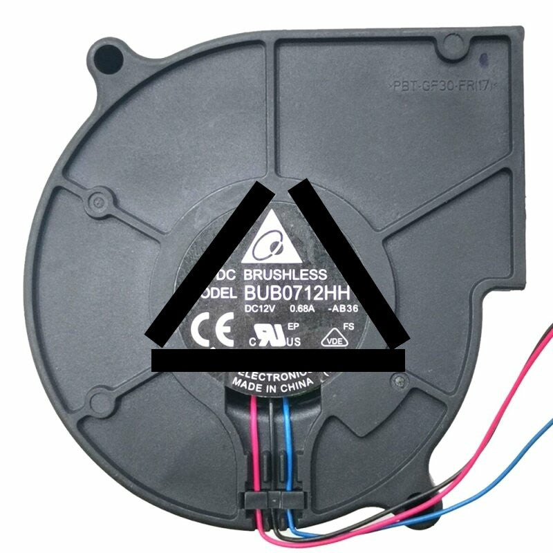 Delta BUB0712HH DC 12V 0.68A 3 Wires Brushless Blower Cooling Fan