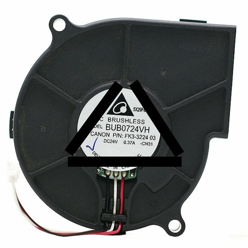 Delta BUB0724VH DC 24V 0.37A 3 Wires Brushless Blower Cooling Fan
